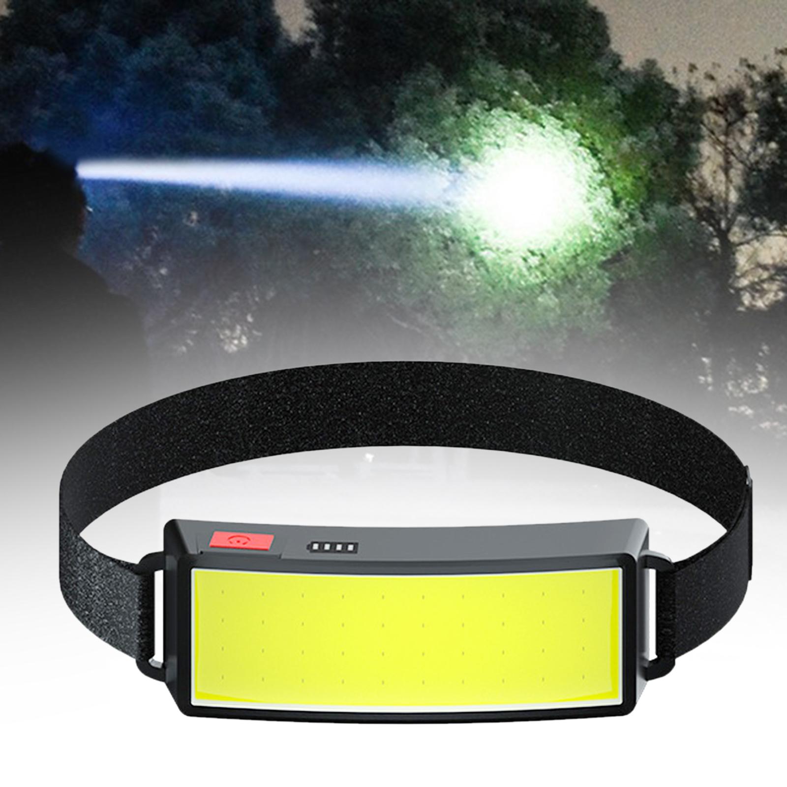 Waterproof Headlamp, Rechargeable Headlamp Flashlight, Lightweight COB Headlight, 3 Light Modes Head Lamp for Fishing, Running, Camping, Walking