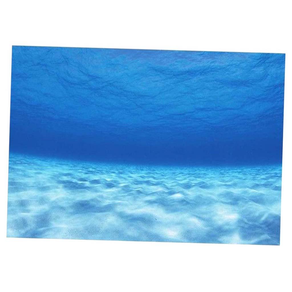 3D Aquarium Tank Sky Blue Landscape Poster Tank Background 61x30cm