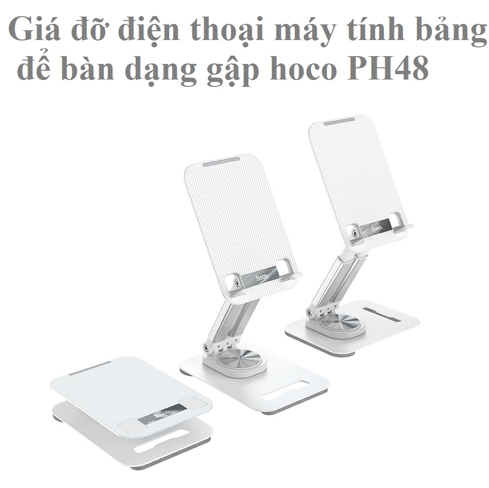 Giá đỡ cho điện thoại máy tính bảng để bàn dạng gập hoco PH48 _ Hàng chính hãng