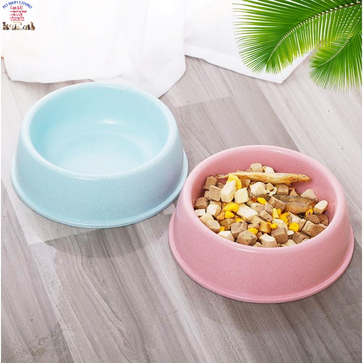 Tô đựng thức ăn Chó Mèo Hình tròn Đường kính 13.5cm Chất liệu nhựa an toàn Nhỏ gọn, tiện lợi