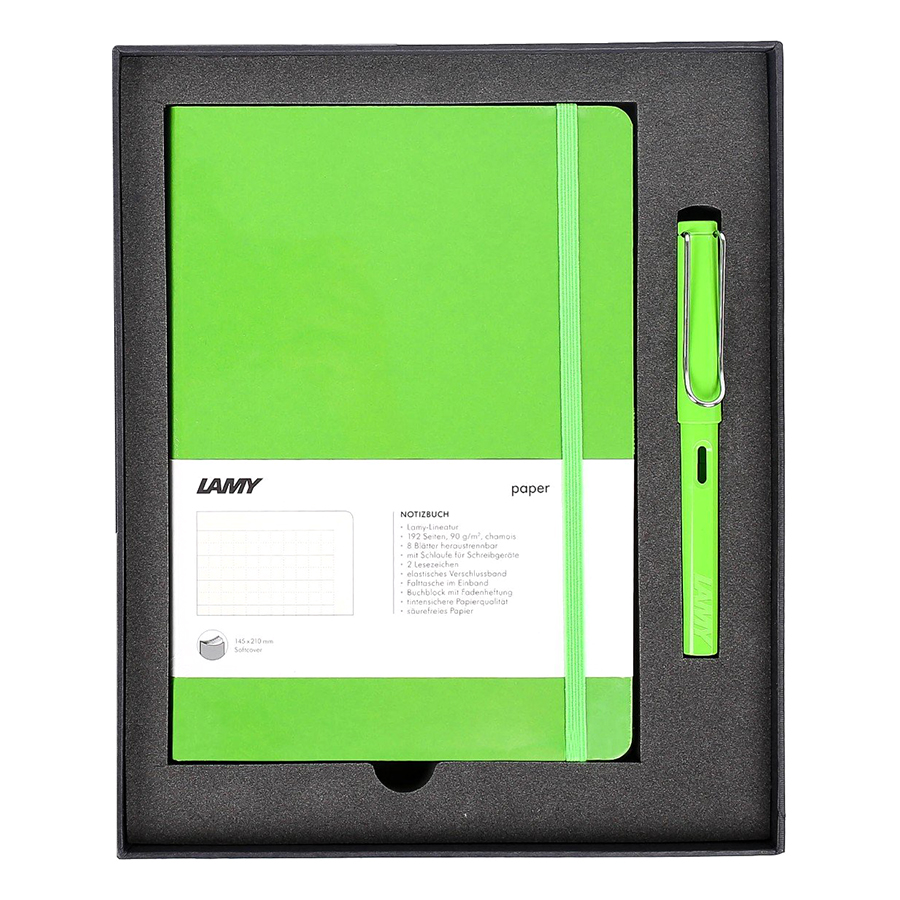 Gift Set Lamy Notebook A5 Softcover Green+ Lamy Safari Green - GSNSa0010