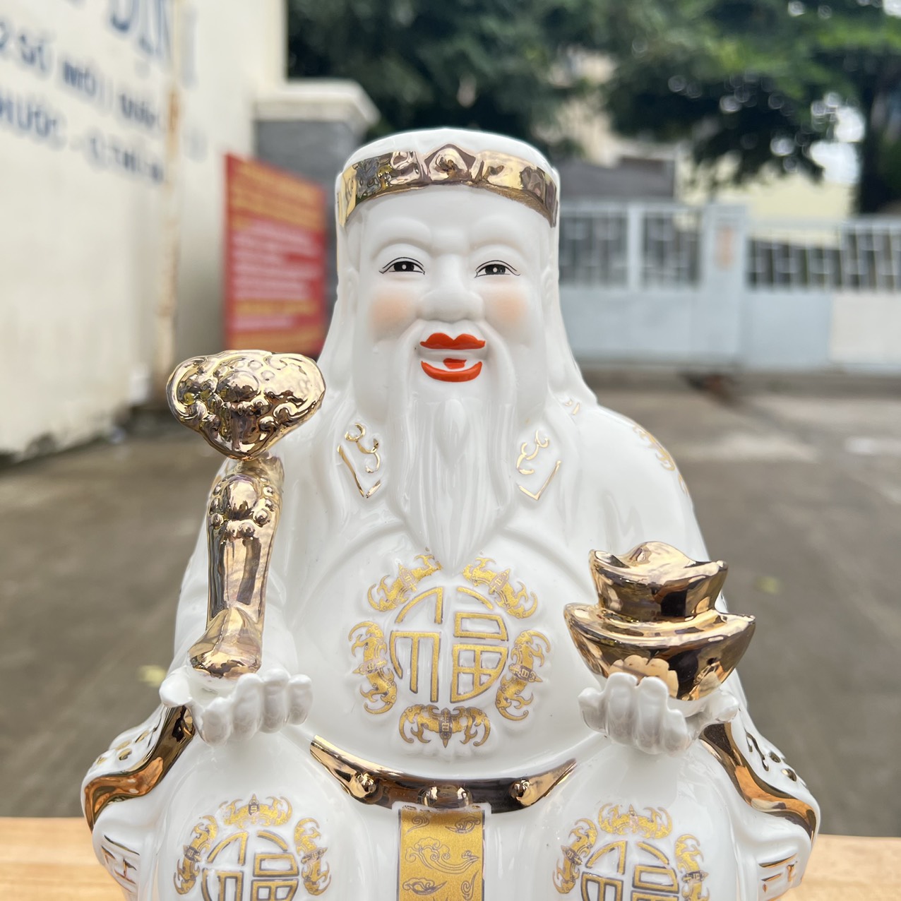 Tượng Thần tài Thổ Địa sứ cao cấp cao 22cm