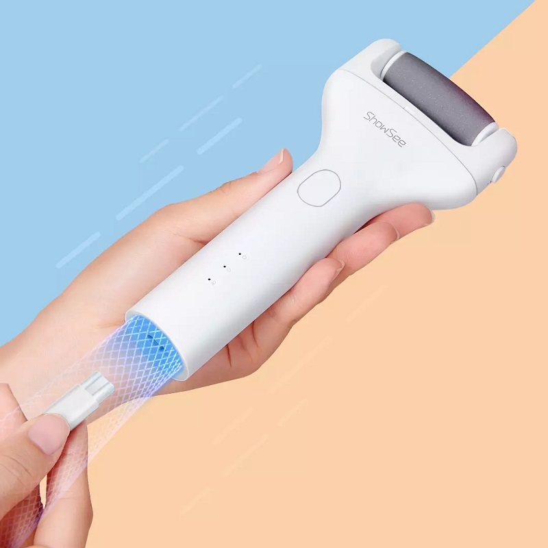 Xiaomi Showsee Electric Foot File Remover Callus Pedicure Tools,Loại bỏ lớp biểu bì da chết khô cứng, Dụng cụ chăm sóc chân ướt