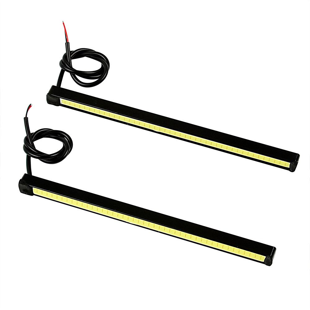 2Pcs Car LED Strip Light Waterproof Daytime Running Light 6000K DC12V DRL COB LED Strip Light Bar LED For Automotive 15.5cm Interior Light External atmosphere Lamp Daytime Running Light