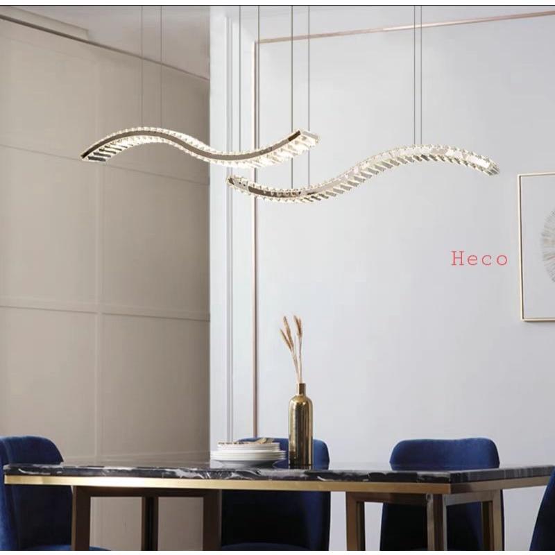 Đèn thả bàn ăn phale dài tiêu chuẩn luxury K9.Bảo hành 24 tháng, đèn decor hiện đại