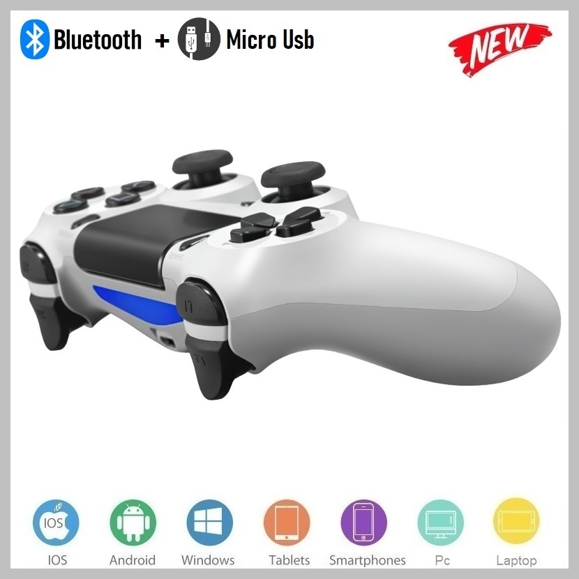 Tay Game không dây bluetooth P/S White cho máy tính - điện thoại - máy game Console