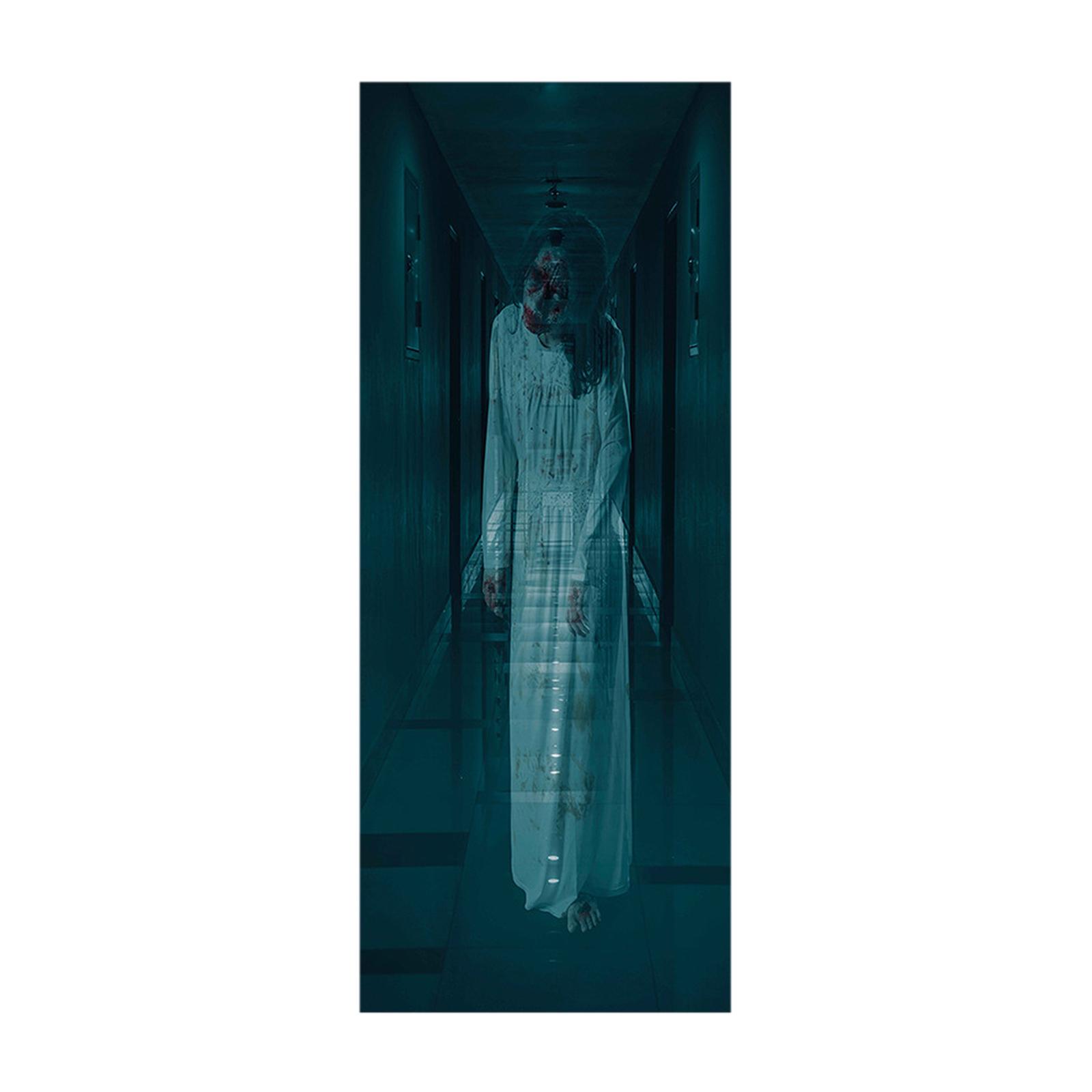 Miếng Dán Decal 3D Dán Cửa Có Thể Tháo Rời Trang Trí Halloween