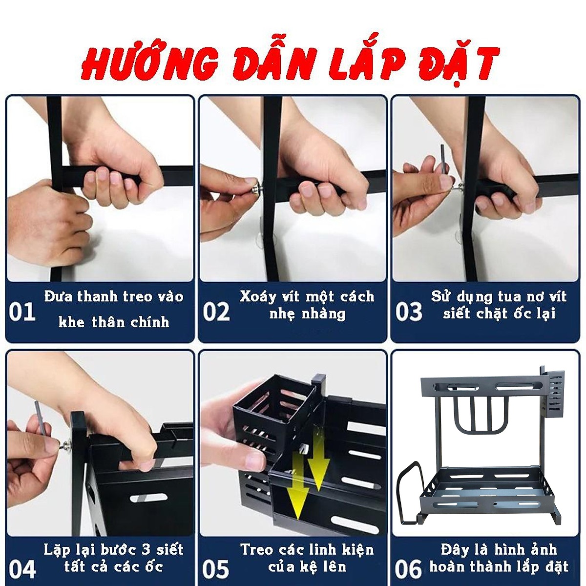 KỆ GIA VỊ 2 TẦNG - Khay Để Thìa Dĩa Dao Thớt Phụ Kiên Nhà Bếp INox Hàng Việt Nam Chất Lượng Cao