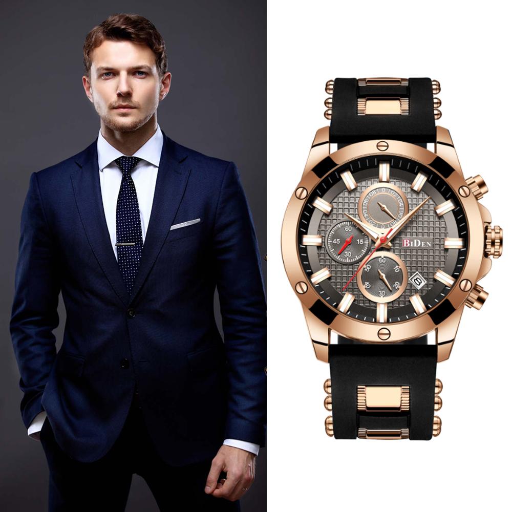 Đồng hồ BIDEN Men dây thép không gỉ,đa chức năng