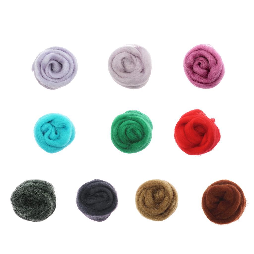 1 Piece 10g Soft Wool Roving Felting Wool for DIY Needle Felting Craft Materials