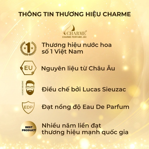 Nước Hoa Nữ Charme Belle Mùi Hương Thanh Lịch, Nhẹ Nhàng Đầy Quyến Rũ, Tươi Mát Cho Nàng Tự Tin Tỏa Sáng 60ml