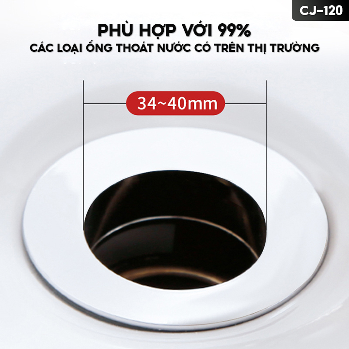 Nắp Đậy Lỗ Thoát Nước Chậu Rửa Bát Chất Liệu Inox 304 Cao Cấp Không Gỉ Sét Hoặc Oxy Hoá Theo Thời Gian CJ-120