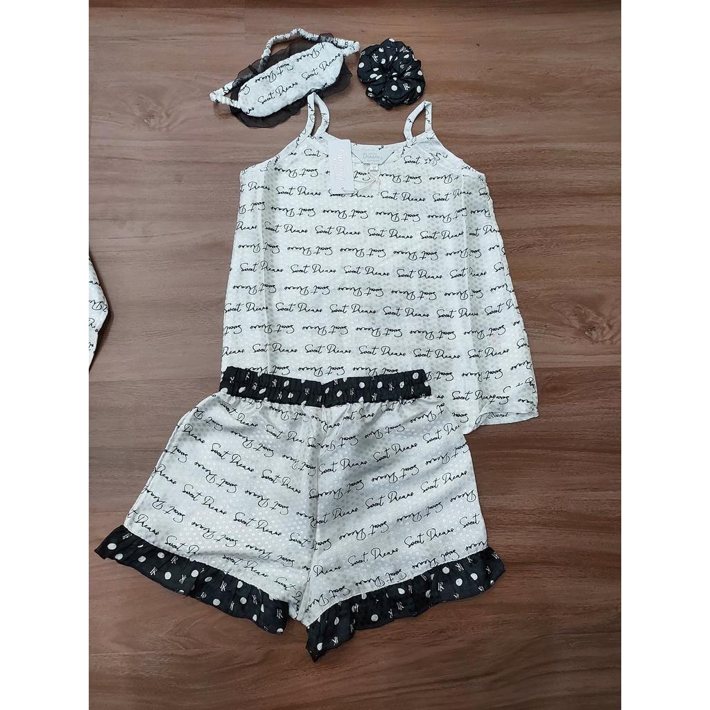 Set quần áo bé gái lụa River săn sale giá tốt sz 5-6y