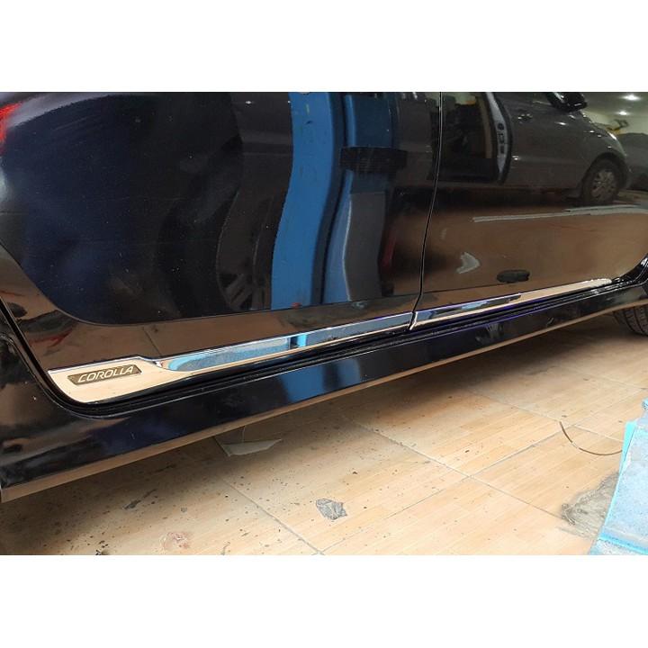 Bộ ốp sườn, nẹp sườn Toyota Corolla Altis 2014-2019 mạ Crom cao cấp