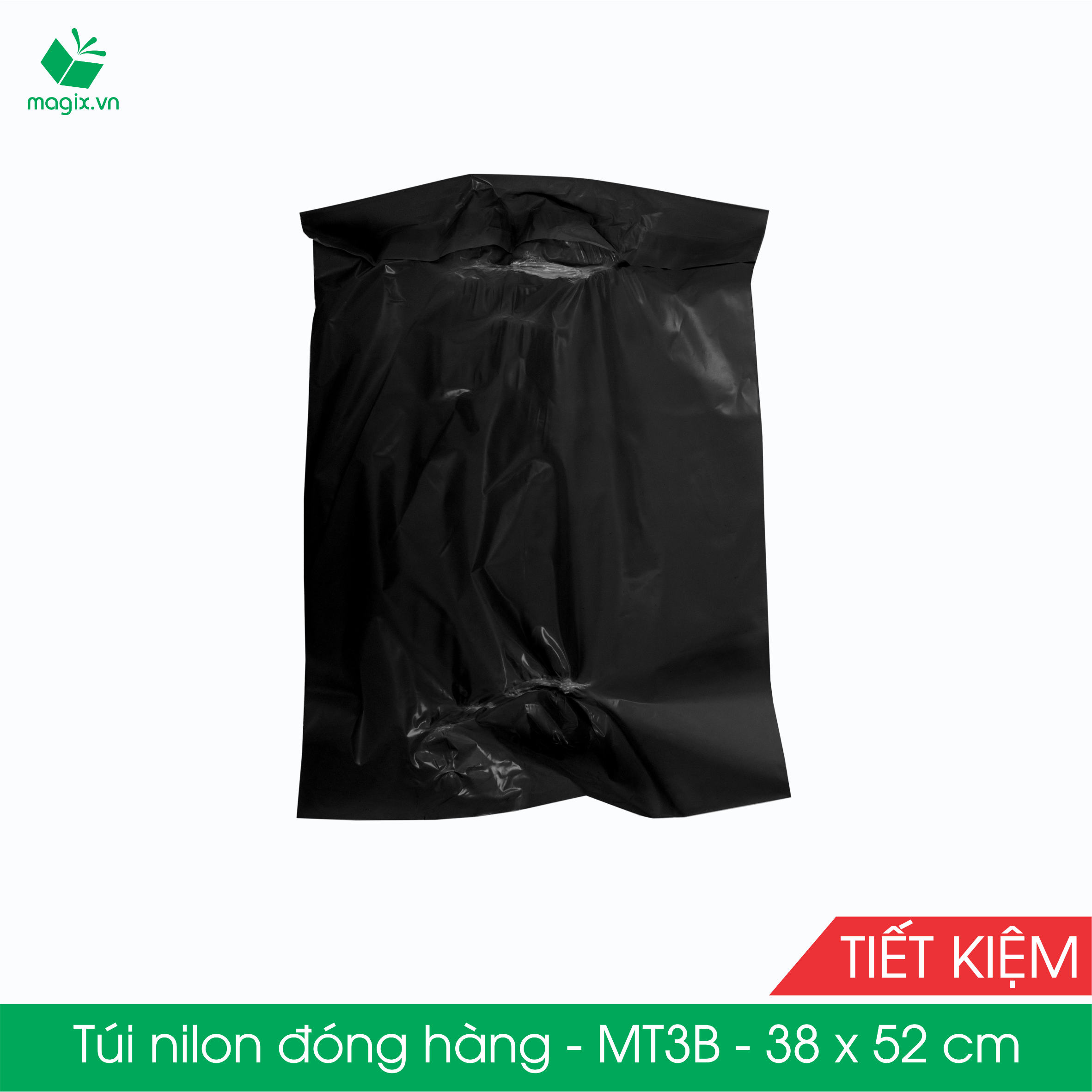 MT3B - 38x52 cm - Túi nilon TIẾT KIỆM gói hàng - 500 túi niêm phong đóng hàng