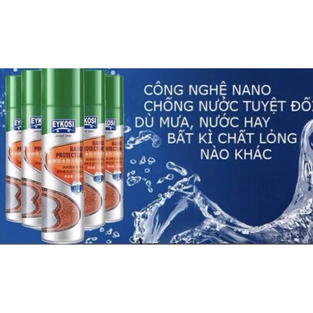 CHAI XỊT PHỦ NANO EYKOSI CHỐNG THẤM NƯỚC CHỐNG BÁM BẨN CHO GIÀY DÉP TÚI XÁCH QUẦN ÁO CỰC KÌ TIỆN DỤNG HIỆU QUẢ TỐT