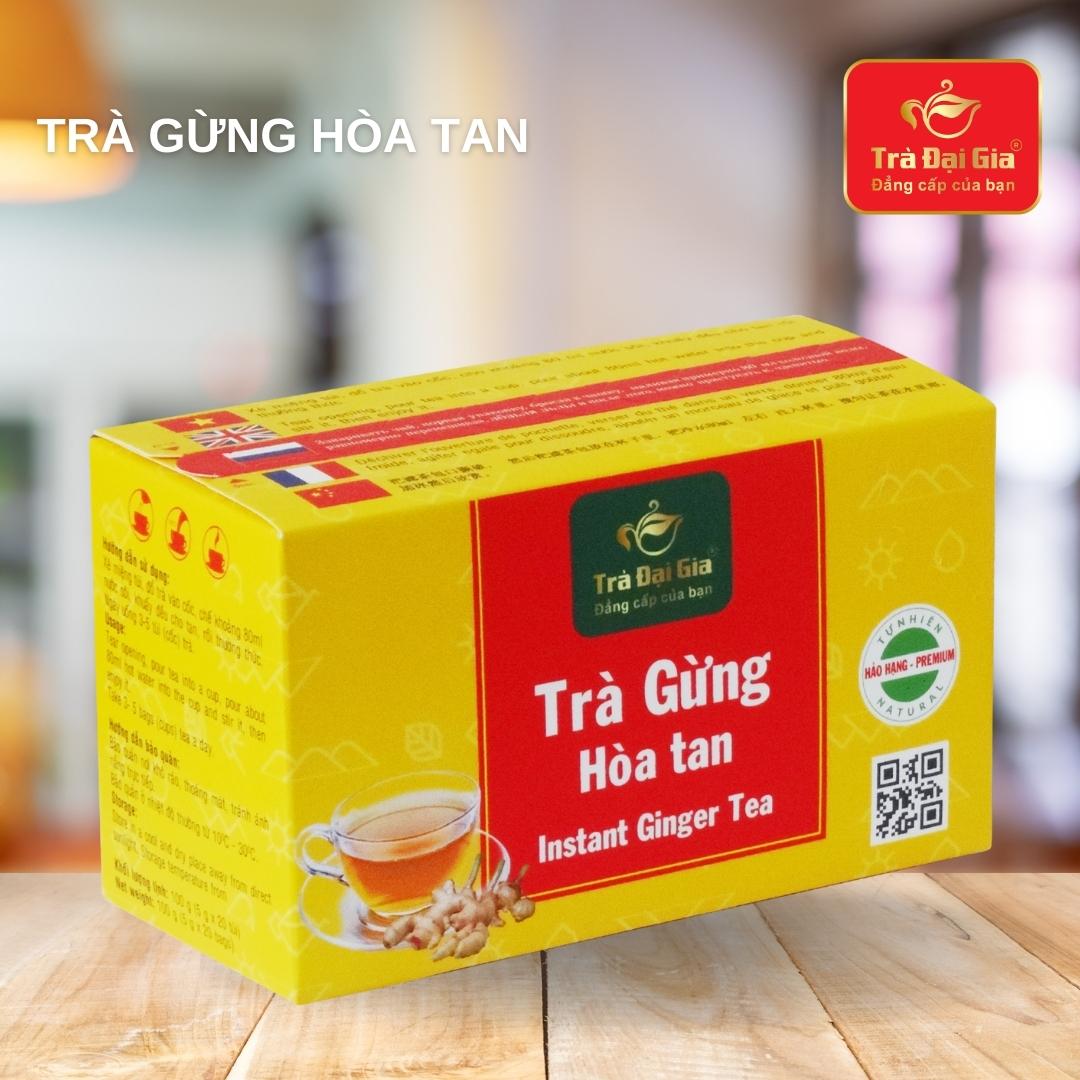 Trà Gừng Hoà Tan hộp 20 túi x 5g - Trà Đại Gia