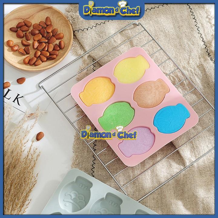 Khuôn silicon làm bánh / sô cô la / rau câu tạo hình 6 chú cá