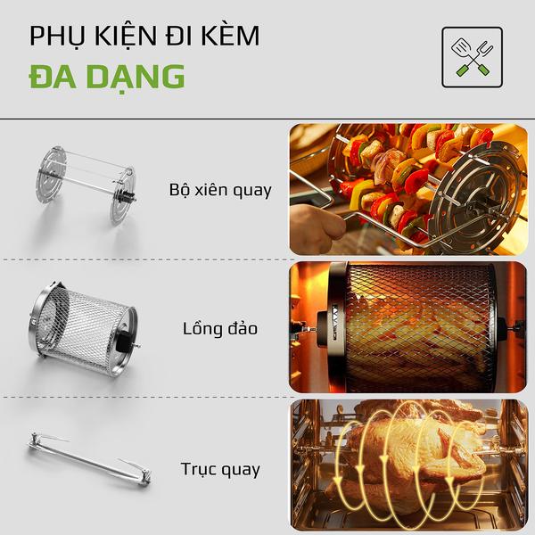 Nồi Chiên Không Dầu OLIVO AF12 - Dung Tích 12L - Công Suất 1800W - Thương Hiệu Mỹ-Hàng chính hãng