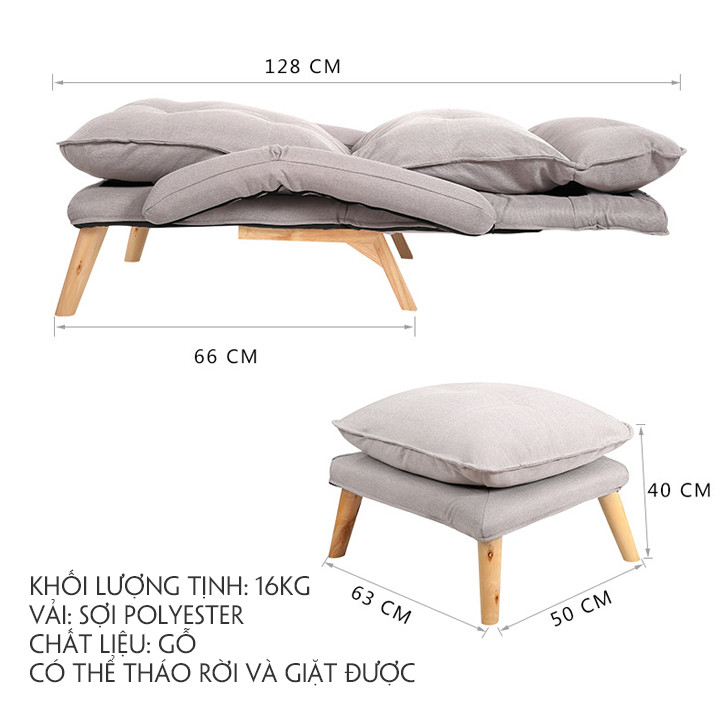 Sofa Đơn Kèm Đôn - Sofa Thư Giãn