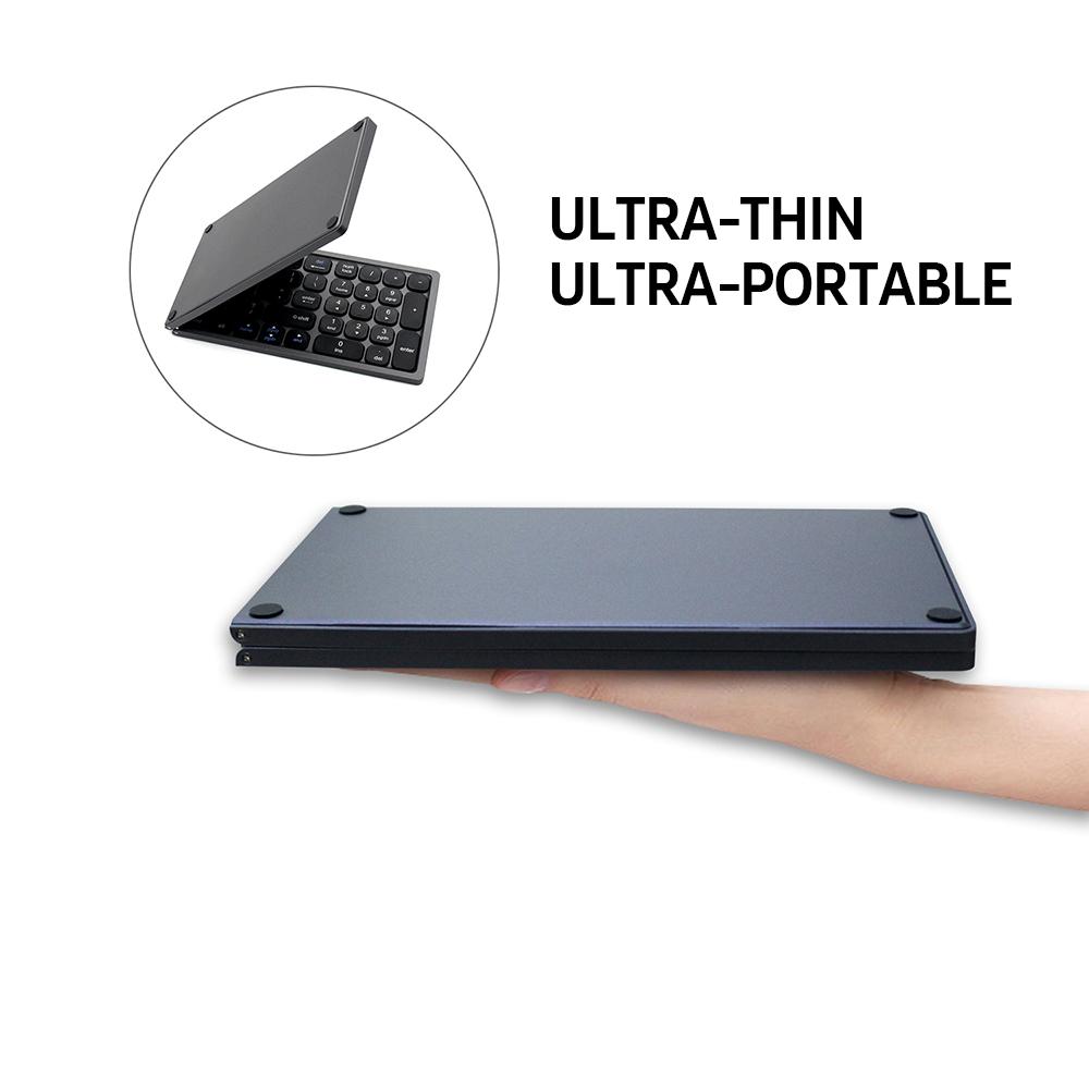 Foldable BT Wireless Keyboard Portable Keyboard Pocket-size Keyboard Support Android Windows IOS Smartphone and Tablet