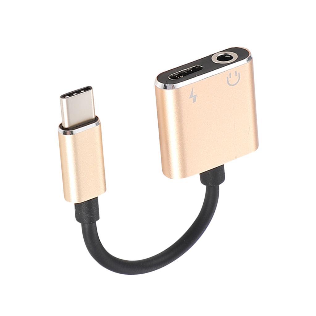 2pcs Type C Charging Cable for Type C Phones Without 3.5mm Headphone Jack