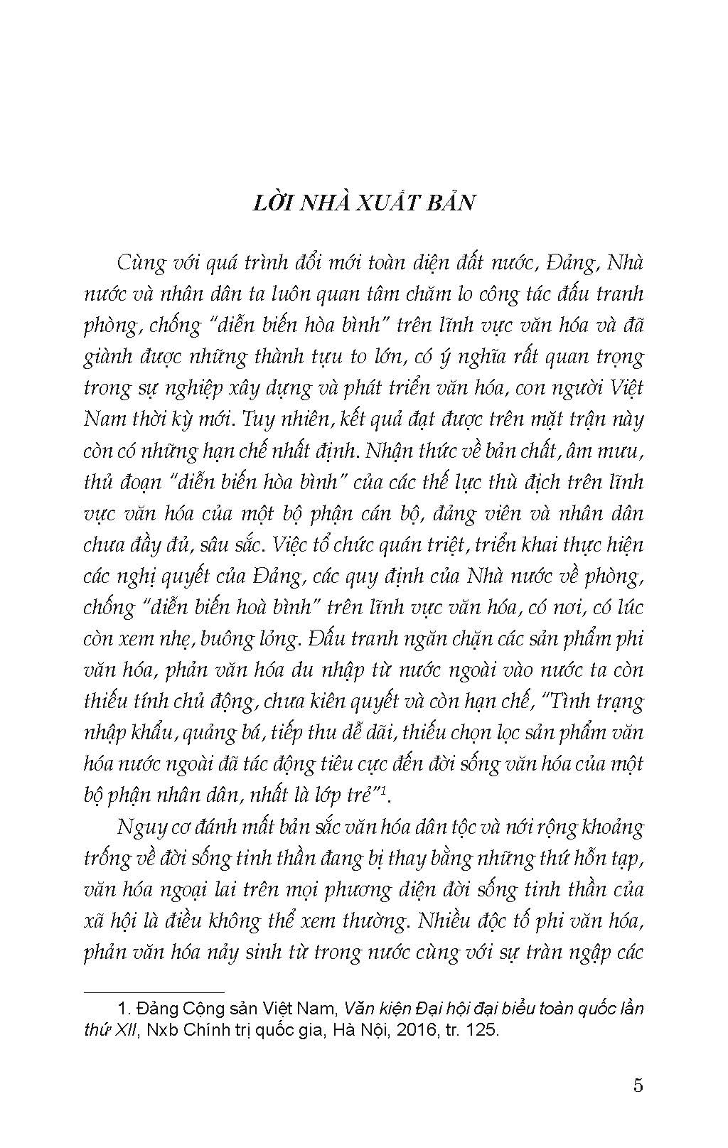 Phòng, Chống &quot;Diễn Biến Hòa Bình&quot; Trên Lĩnh Vực Văn Hóa