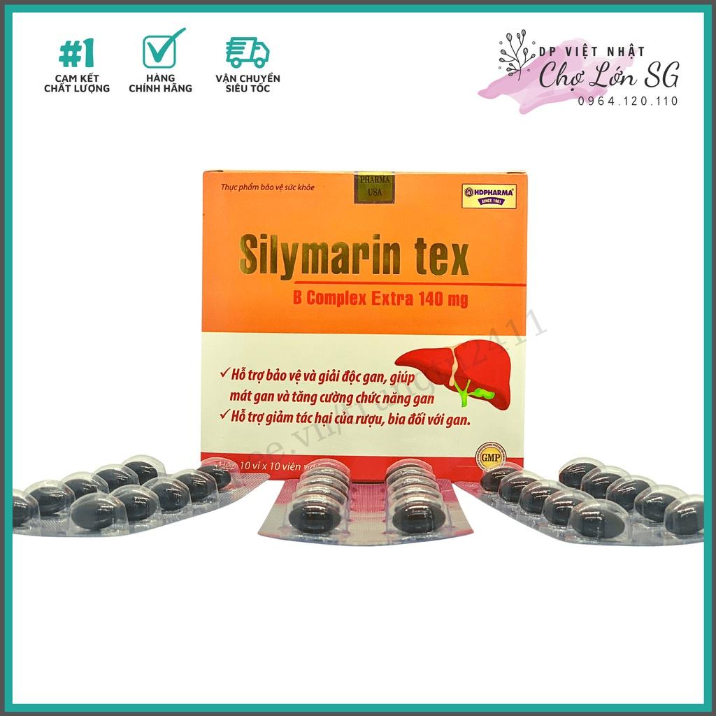 Viên uống bổ gan SILYMARIN TEX giải độc gan, mát gan, hạn chế tổn thương do bia rượu - Hộp 100 viên