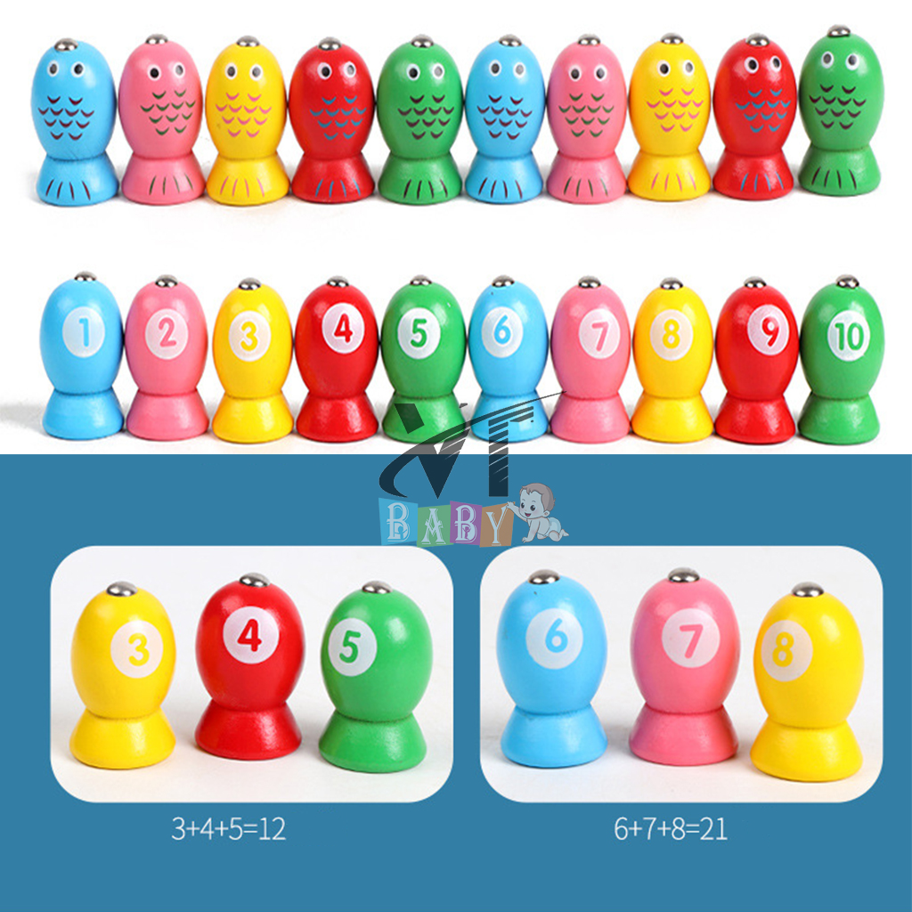 Đồ Chơi Câu Cá Gỗ Hình Ếch Cao Cấp