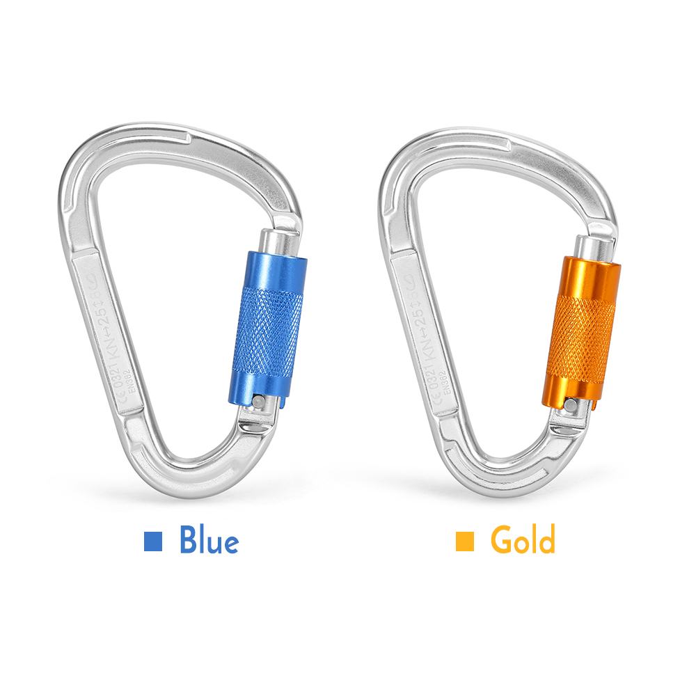 Cổng khóa xoắn Carabiner , vòng khóa chữ D tự động đa năng cho hoạt động ngoài trời