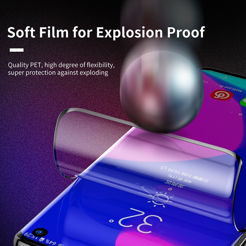 Bộ 2 Miếng dán màn hình Silicon cho Samsung Galaxy S10 mỏng 0.15mm Hiêụ Baseus Soft Screen cảm ứng vân tay mượt chống chói bảo vệ mắt - Hàng nhập khẩu