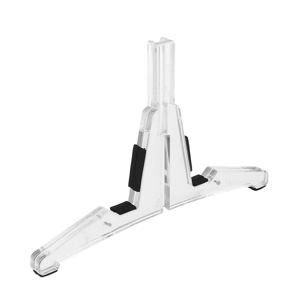 Sunnimix Acrylic Trong Suốt SÁO CLARINET Đứng 4 Chốt Giá Đỡ Hỗ Trợ Cho Gió Woodwind Phần