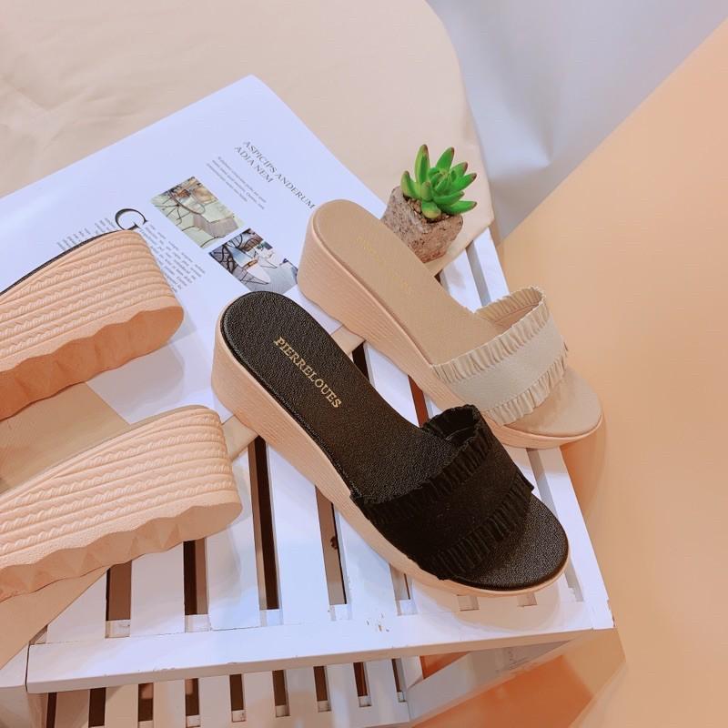 Dép đế xuồng quai ngang bản nhún