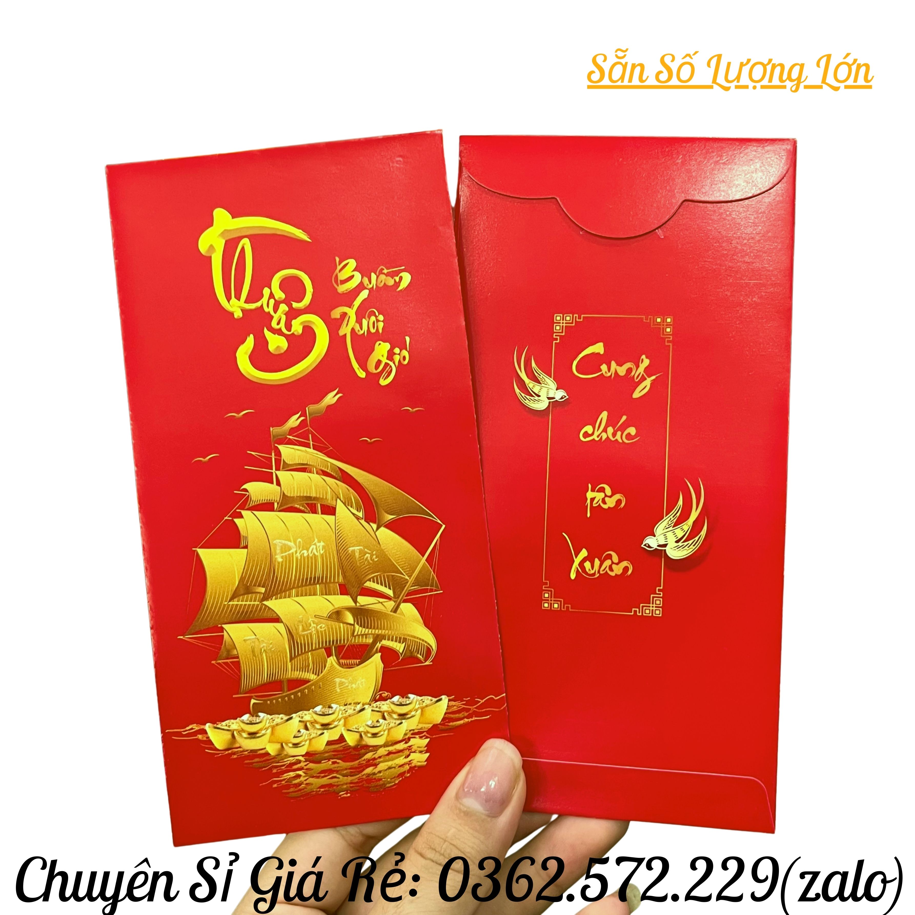 Combo 100 Bao Lì Xì Tết 2023 Thuận Buồm Xuôi Gió đẹp mắt ý nghĩa lịch sự