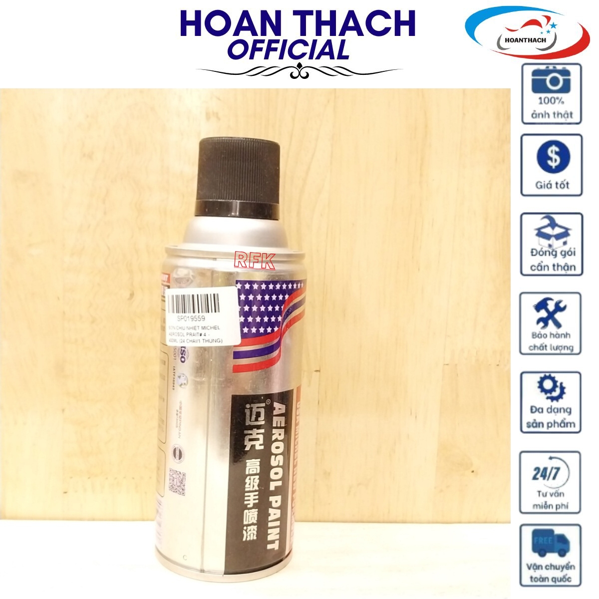 Sơn Chịu Nhiệt cho mọi dòng xe (Michel Aerosol Prait# 4 400Ml ) SP019559