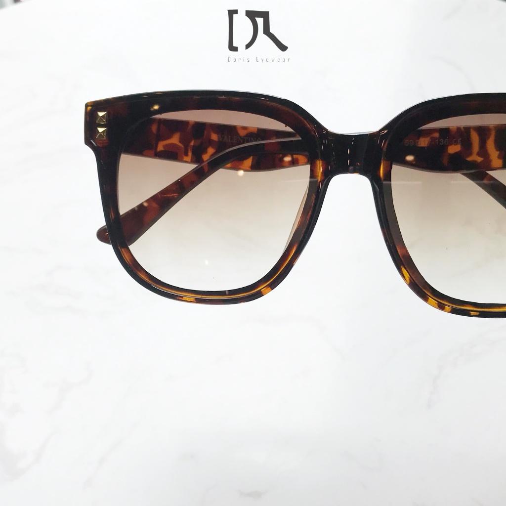 Mắt Kính Râm Màu Nâu Mắt Vuông Chống Tia UV400 DORISEYEWEAR