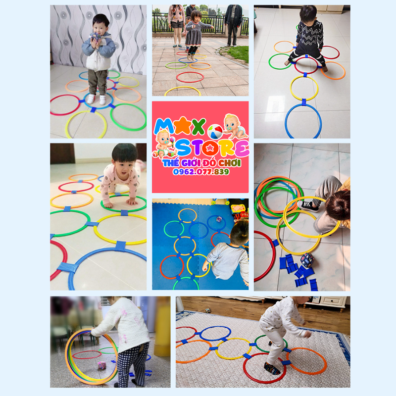 Bộ Đồ Chơi 10 Vòng Nhảy Tròn 38cm Vui Nhộn Cho Bé