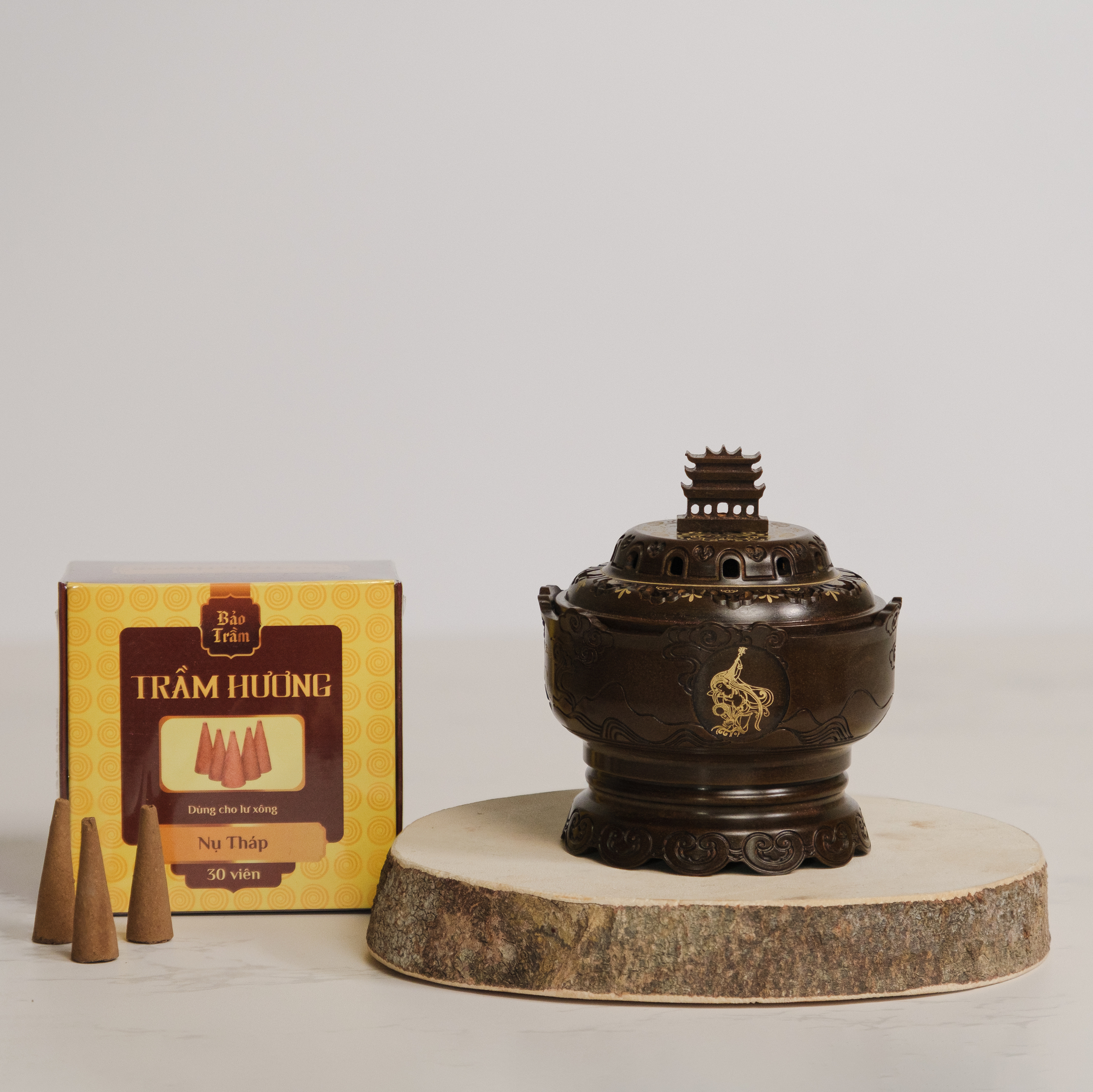 Nụ Trầm Hương Bảo Trầm, Nụ Tháp Cao Cấp 33g