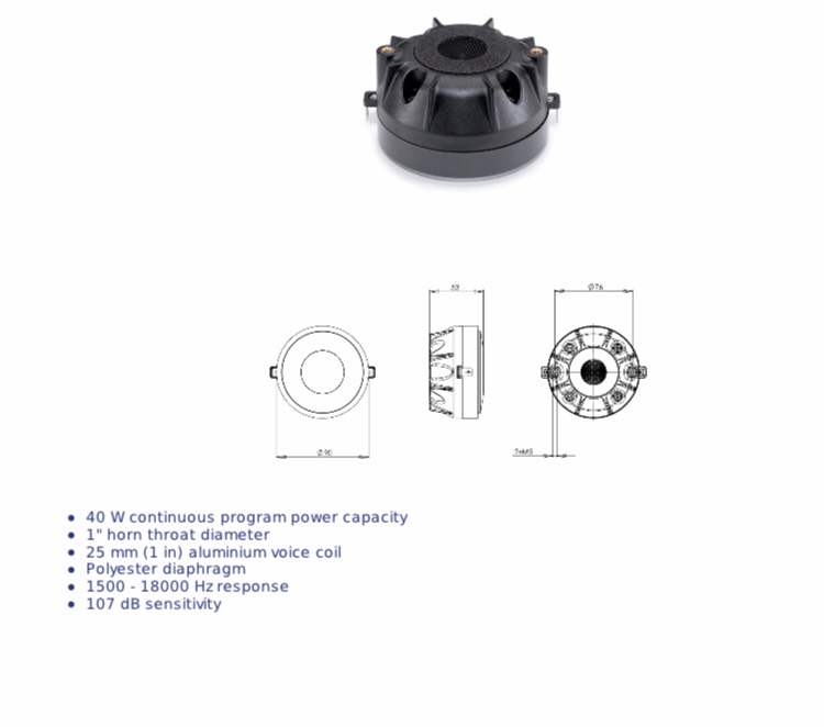 Loa Treble B&C SPEAKERS DE10 (1 cái)– Hàng Chính Hãng