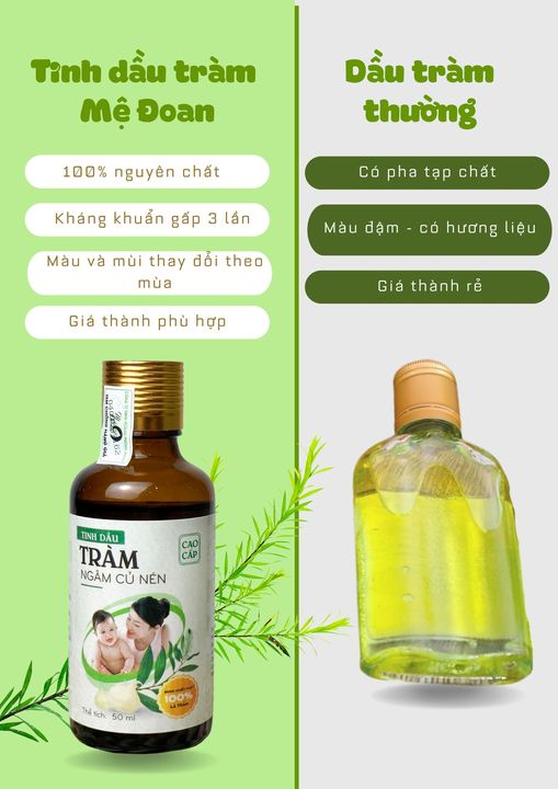 Tinh Dầu Tràm Mệ Đoan Cao Cấp Kháng Khuẩn cho Bé Sơ Sinh Sát Khuẩn Phòng Ho Côn Trùng Cắn Muỗi Đốt