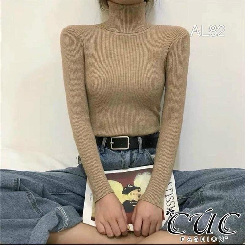 Áo Len Tăm Cổ Lọ, Áo Len Cao Cổ Giữ Nhiệt Nhiều Màu Cho Nữ