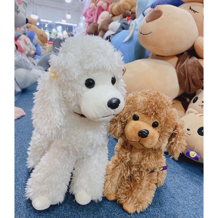 Gấu bông chó Poodle lông xù cao cấp, quà tặng thú nhồi bông hàng nhập khẩu