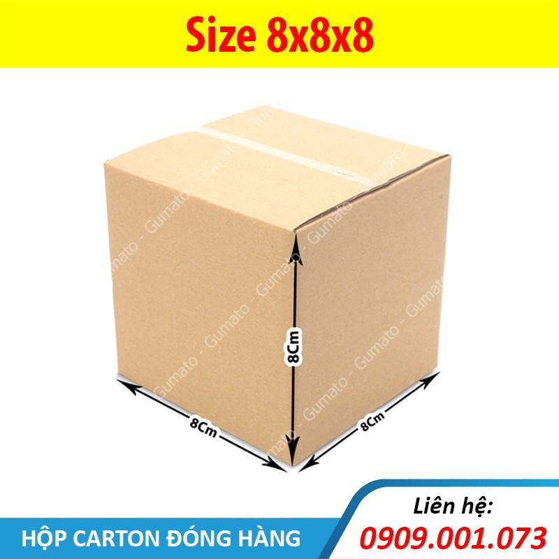 Hộp giấy P2 size 8x8x8 cm, thùng carton gói hàng Everest