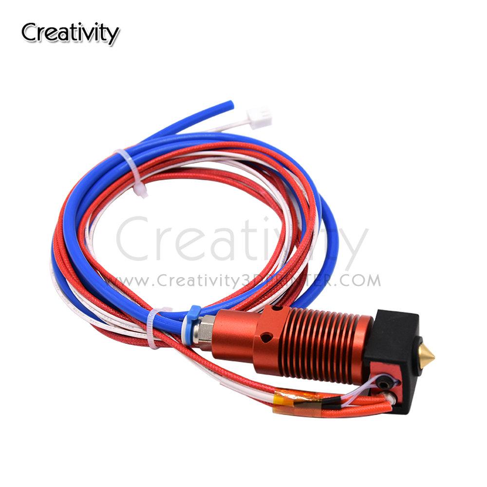Ender-3/CR10 J-Head Hotend Kit Aluminum Khối nhiệt với nhiệt điện trở cho Ender3V2/CR10S Pro/CR10 V2 Hotend 0,4mm Vòi phun