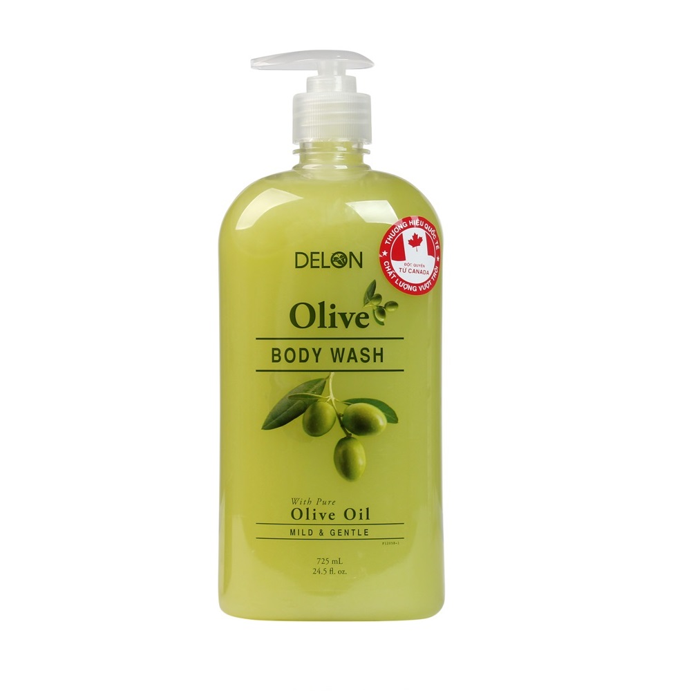 Sữa Tắm DELON dưỡng ẩm với chiết xuất tinh dầu Olive 725ml - Body Wash Olive DELON 725ml