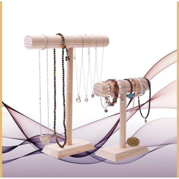 Kệ gỗ treo trang sức đồng hồ đeo tay dây chuyền Giá treo trang sức để bàn