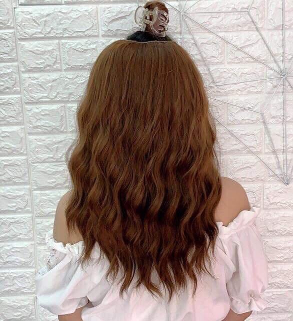 Tóc giả kẹp phím xù sóng️