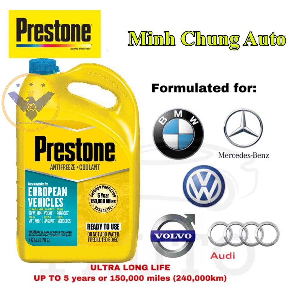 Nước làm mát động cơ xe ô tô màu xanh PRESTONE EUROPEAN - USA can 3.78L