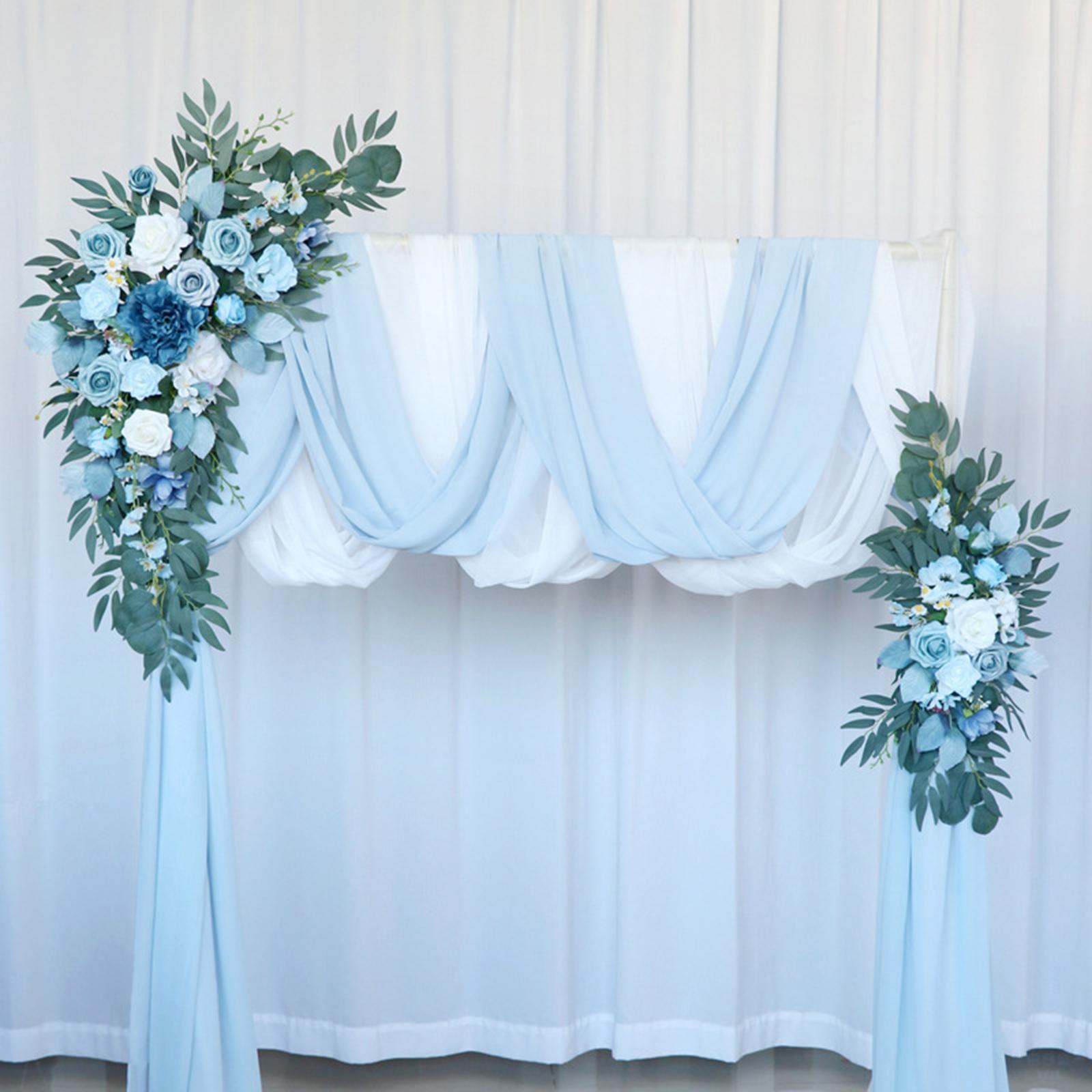 2 Pieces Wedding Arch Flowers Garland Floral Arrangement ...