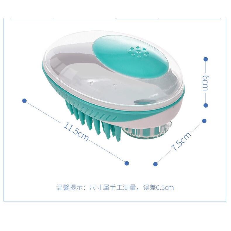 Pet Dog Cat Bath Brush 2-in-1 Pet SPA Massage Comb Soft Silicone Pet Shower Hair Grooming Cmob Dog Cleaning Tool Pet Supplies